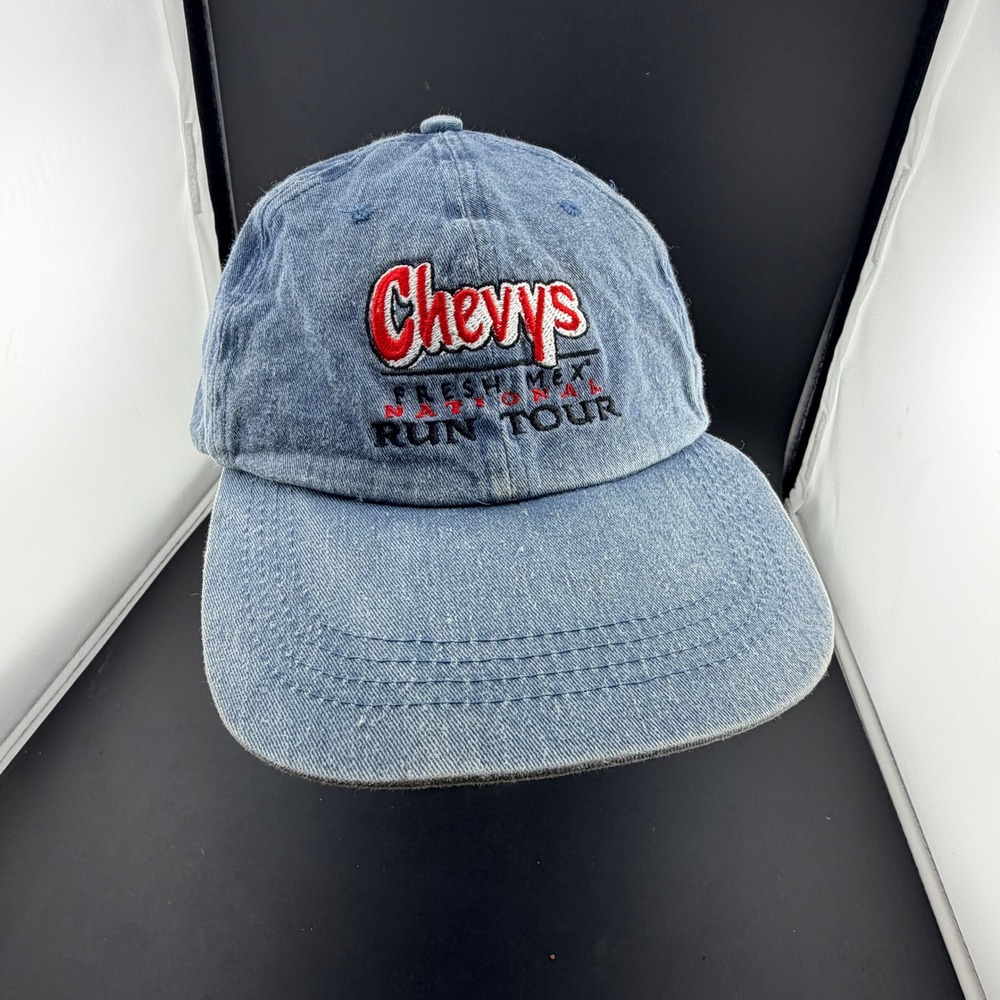 Port Authority Chevys Fresh Mex National Run Tour Denim Baseball Cap Blue Hat